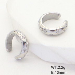 GEE001541vbpb-066  Stainless Steel Earrings  Czech Stones,Handmade Polished