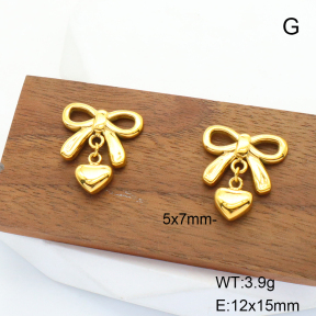 GEE001576bhia-066  Stainless Steel Earrings  Handmade Polished