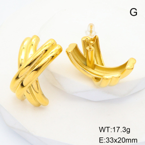 GEE001580bhia-066  Stainless Steel Earrings  Handmade Polished