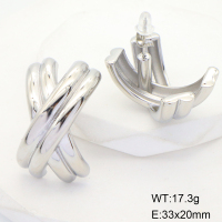 GEE001581bhva-066  Stainless Steel Earrings  Handmade Polished