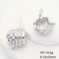 GEE001583vbpb-066  Stainless Steel Earrings  Handmade Polished