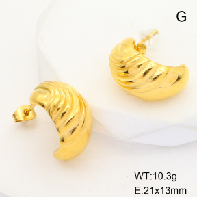 GEE001590bhva-066  Stainless Steel Earrings  Handmade Polished