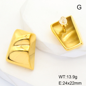 GEE001591bhva-066  Stainless Steel Earrings  Handmade Polished