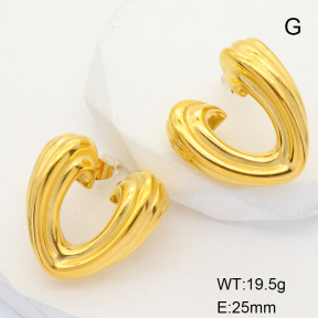 GEE001604bhva-066  Stainless Steel Earrings  Handmade Polished