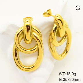 GEE001396bhia-066  Stainless Steel Earrings  Handmade Polished