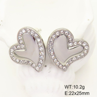 GEE001628bhva-066  Stainless Steel Earrings  Czech Stones,Handmade Polished