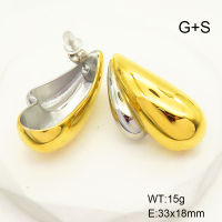 GEE001654vhkb-066  Stainless Steel Earrings  Handmade Polished