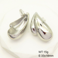 GEE001655bhva-066  Stainless Steel Earrings  Handmade Polished