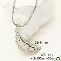 GEN001244bhva-066  Stainless Steel Necklace  Handmade Polished