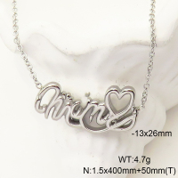 GEN001246vbpb-066  Stainless Steel Necklace  Handmade Polished