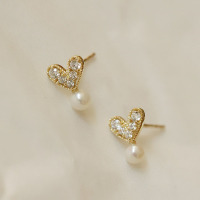 JE3860bhia-Y16  925 Silver Earrings  WT:0.65g  Heart:6*8mm
Pearl:3mm