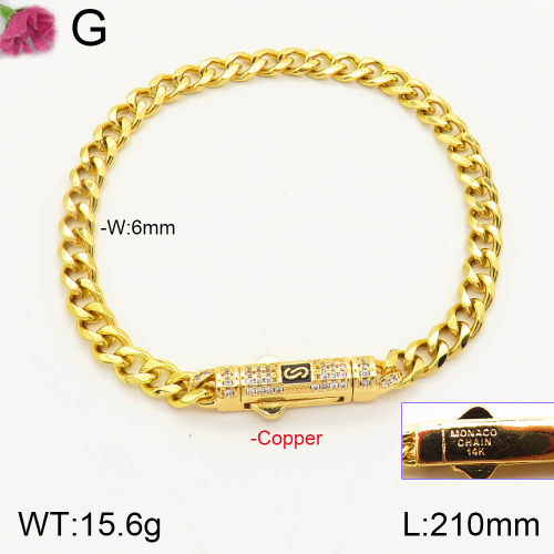 PB1756457ahlv-J113  MONACO CHAIN  Fashion Copper Bracelets