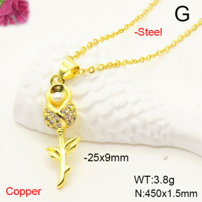 F6N407377ablb-J72  Fashion Copper Necklace