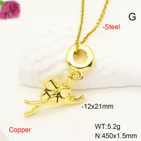 F6N200456avja-L017  Fashion Copper Necklace