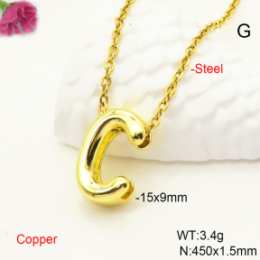 F6N200459vaia-L017  Fashion Copper Necklace