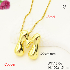 F6N200496aajl-L017  Fashion Copper Necklace