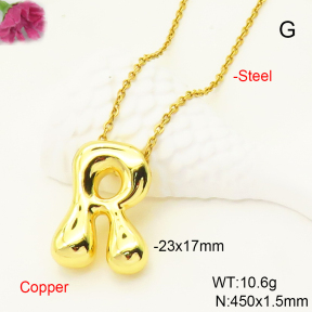 F6N200498aajl-L017  Fashion Copper Necklace