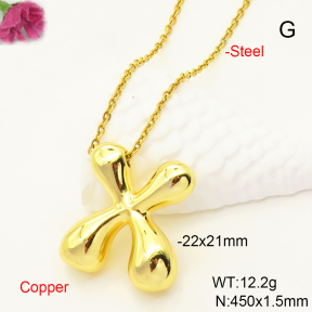 F6N200504aajl-L017  Fashion Copper Necklace