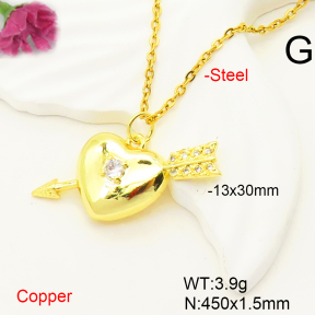 F6N407309avja-L017  Fashion Copper Necklace
