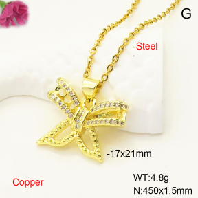 F6N407333baka-L017  Fashion Copper Necklace