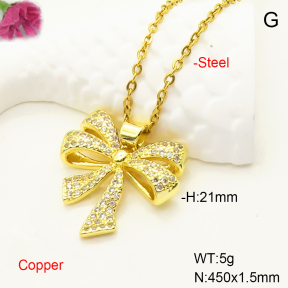 F6N407337ablb-L017  Fashion Copper Necklace