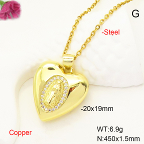 F6N407342ablb-L017  Fashion Copper Necklace