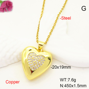 F6N407344ablb-L017  Fashion Copper Necklace
