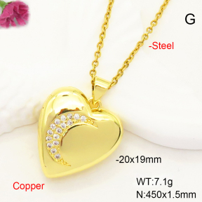 F6N407345ablb-L017  Fashion Copper Necklace
