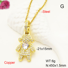 F6N407359baka-L017  Fashion Copper Necklace