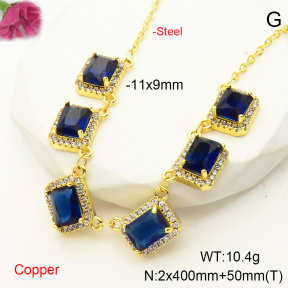 F6N407389bhia-L017  Fashion Copper Necklace