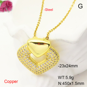 F6N407392ablb-L017  Fashion Copper Necklace