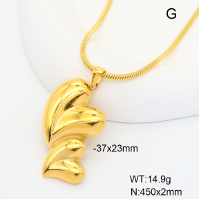 GEN001187bhia-066  Stainless Steel Necklace  Handmade Polished