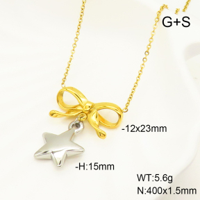 GEN001198bhia-066  Stainless Steel Necklace  Handmade Polished