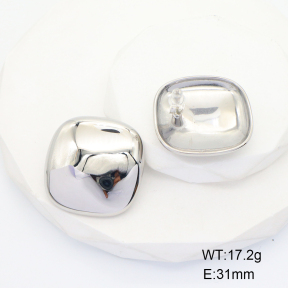 GEE001682bhva-066  Stainless Steel Earrings  Handmade Polished