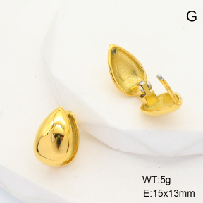 GEE001687ahjb-066  Stainless Steel Earrings  Handmade Polished