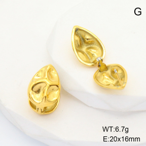 GEE001688vhkb-066  Stainless Steel Earrings  Handmade Polished