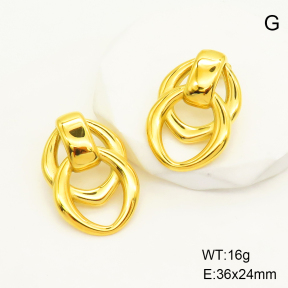 GEE001691bhia-066  Stainless Steel Earrings  Handmade Polished