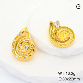 GEE001703bhia-066  Stainless Steel Earrings  Czech Stones,Handmade Polished