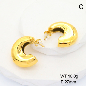 GEE001716bhia-066  Stainless Steel Earrings  Handmade Polished