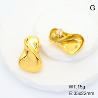 GEE001720bhia-066  Stainless Steel Earrings  Handmade Polished