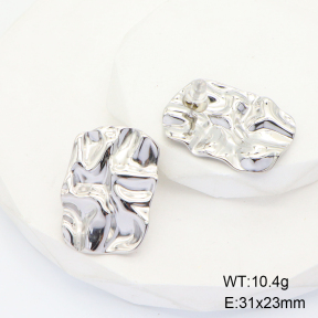GEE001722vbpb-066  Stainless Steel Earrings  Handmade Polished