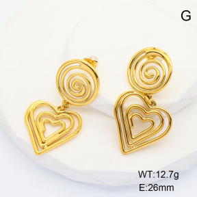 GEE001723bhia-066  Stainless Steel Earrings  Handmade Polished