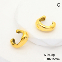 GEE001728bhva-066  Stainless Steel Earrings  Handmade Polished