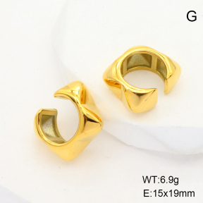 GEE001729bhva-066  Stainless Steel Earrings  Handmade Polished