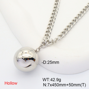 GEN001292ahjb-066  Stainless Steel Necklace  Handmade Polished