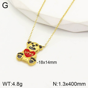 TN2000470vbpb-493  SS Bear Necklaces