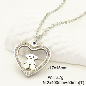 TN6001173aakl-434  SS Bear Necklaces