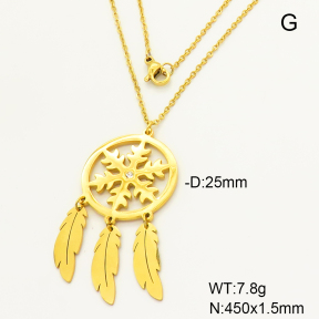 6N4004125bbml-657  Stainless Steel Necklace