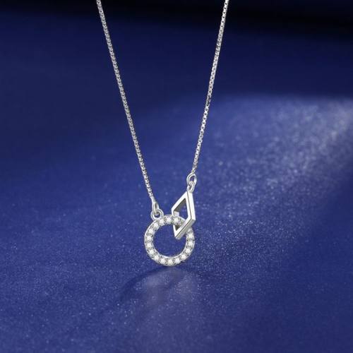 JN1346aiov-Y11  925 Silver Necklace  WT:1.9g  14*10mm