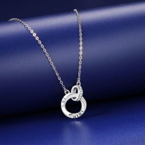 JN1356akka-Y11  925 Silver Necklace  WT:2.5g  15*15mm,   L:40+5cm